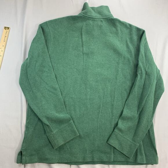 Polo Ralph Lauren Sweater Men’s XL Green Pullover Quarter Zip Sweatshirt Pony - Picture 8 of 10